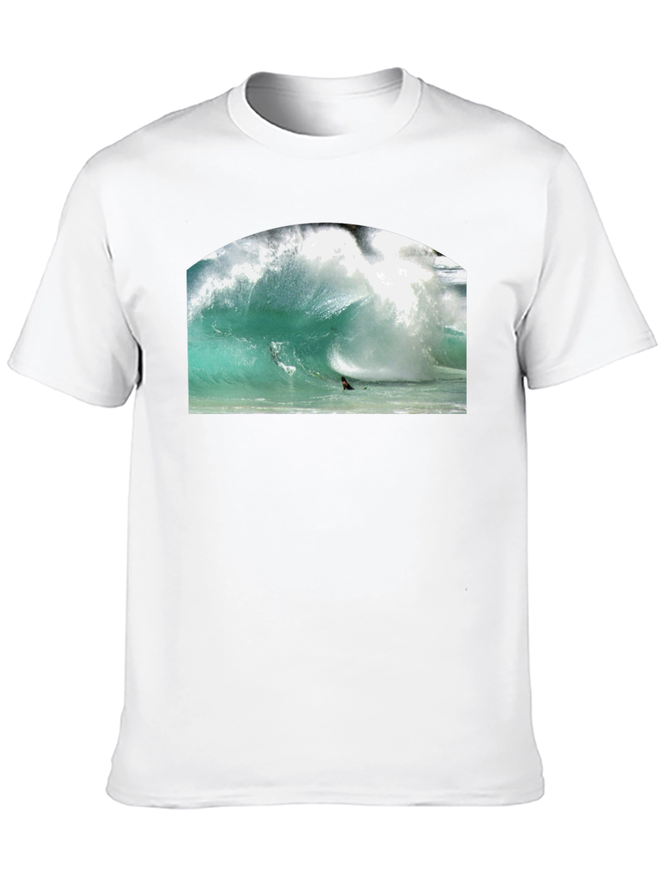 Surfer Wave Graphic Black T-Shirt