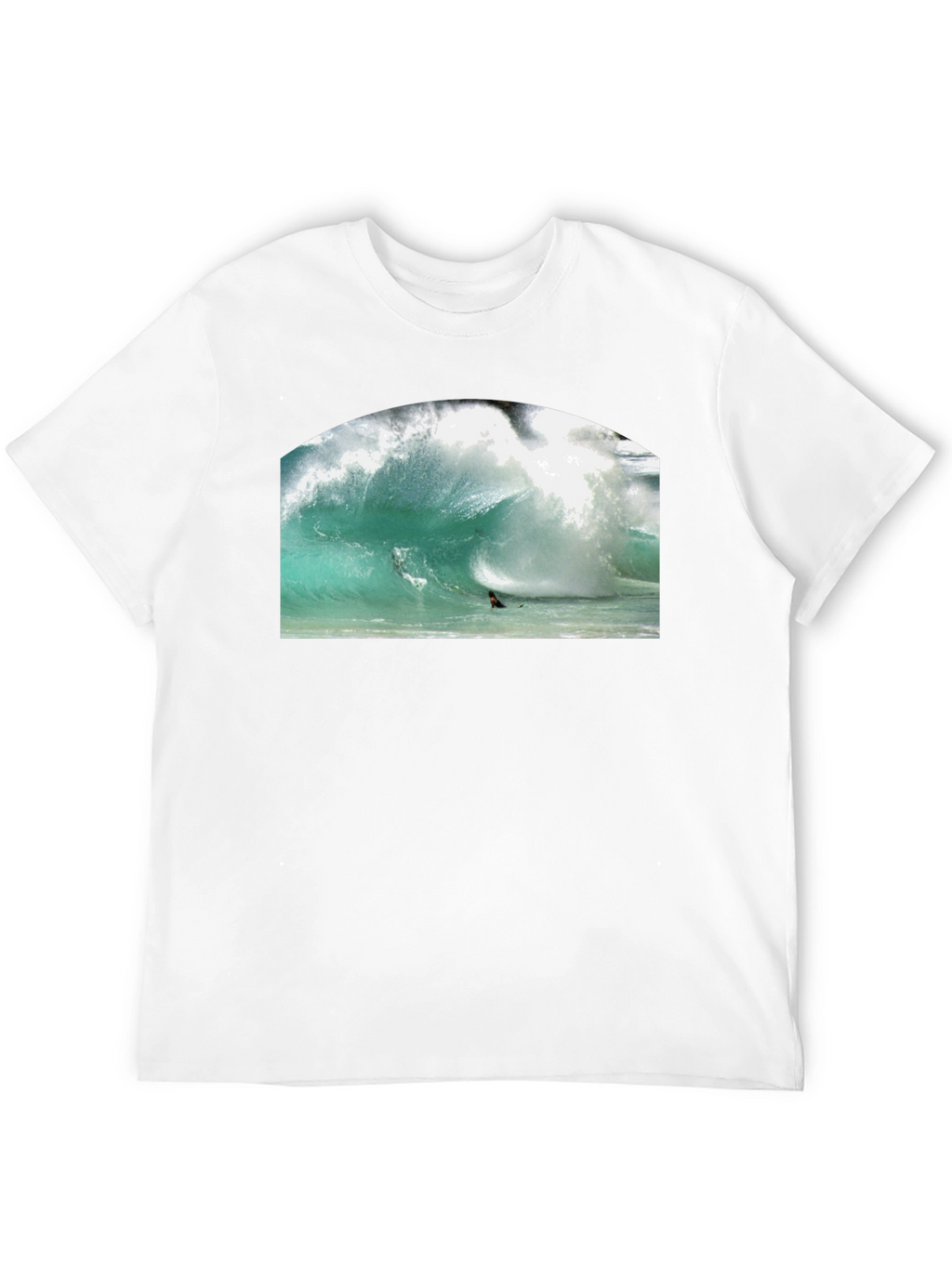Surfer Wave Graphic Black T-Shirt