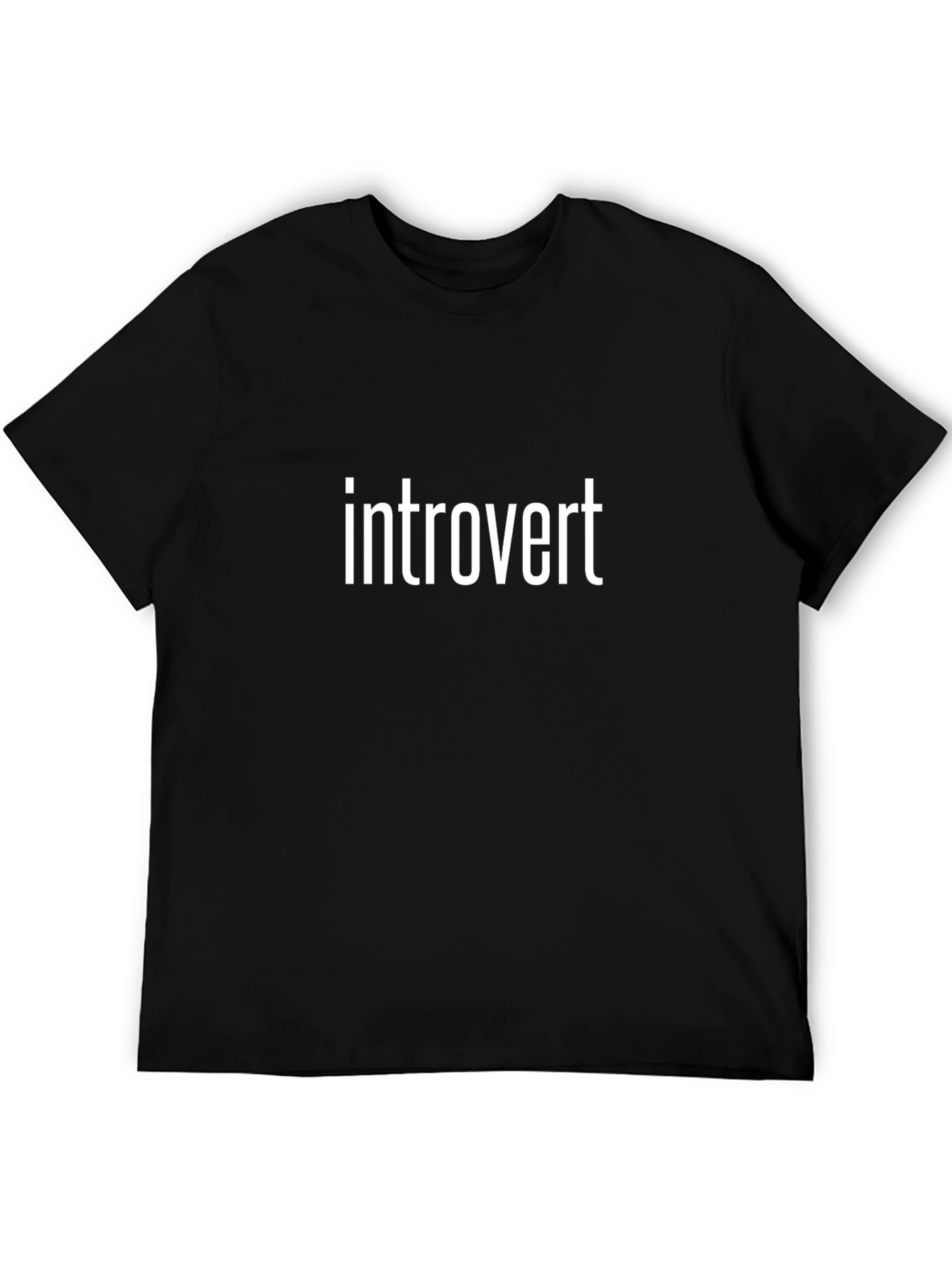 Introvert Graphic Tee - Soft Cotton Black T-Shirt