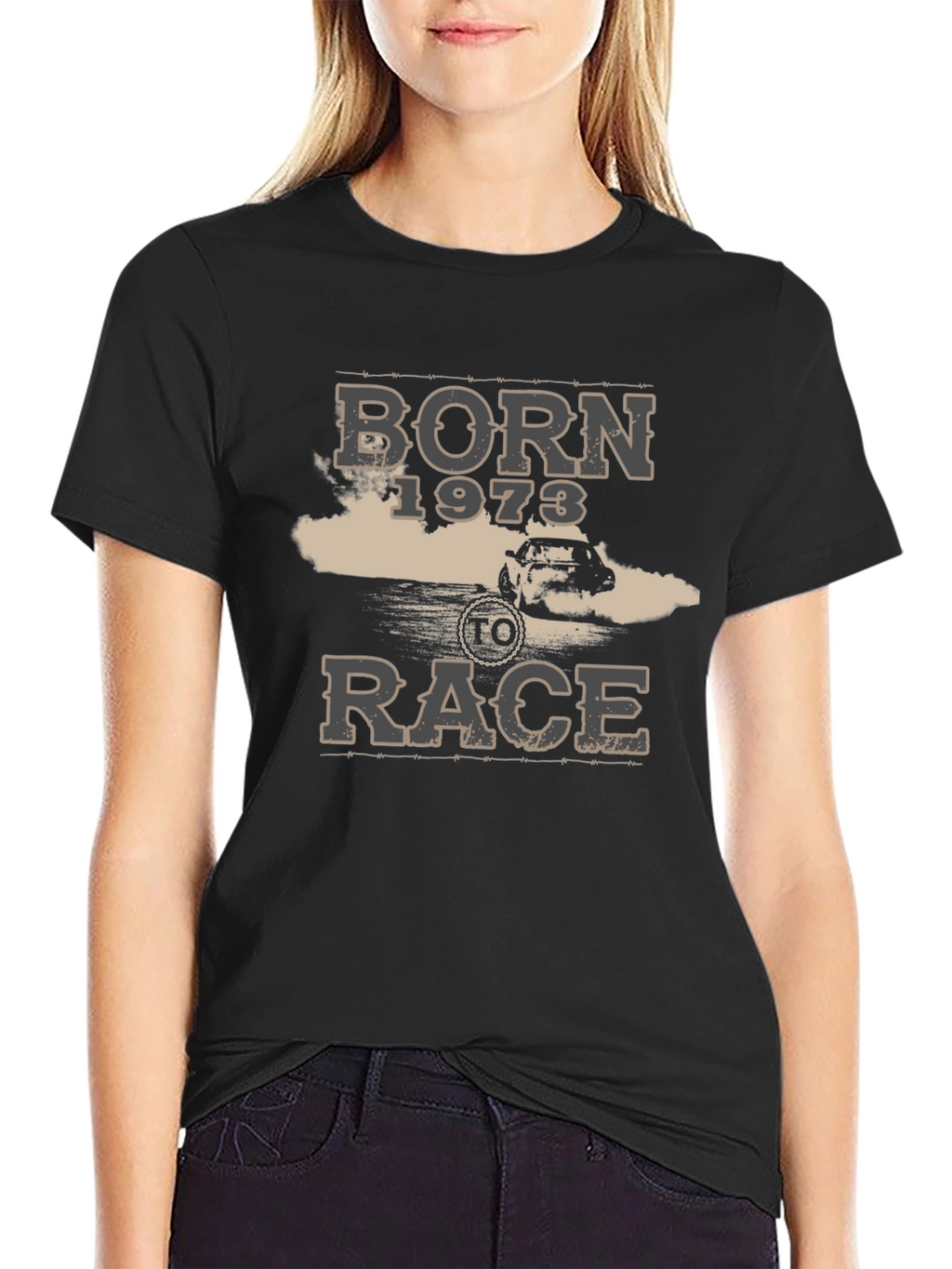 Born 1973 to Race Graphic T-Shirt - Black