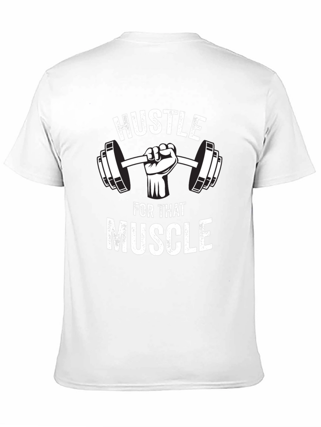 Hustle for that Muscle Black Graphic T-Shirt