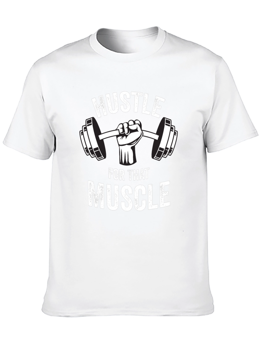 Hustle for that Muscle Black Graphic T-Shirt