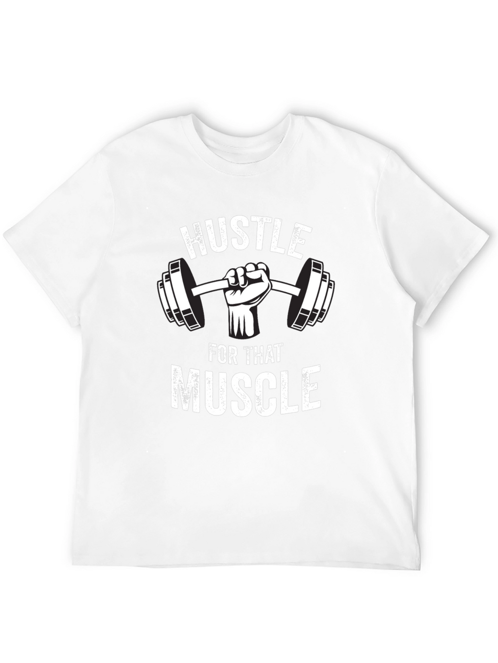 Hustle for that Muscle Black Graphic T-Shirt