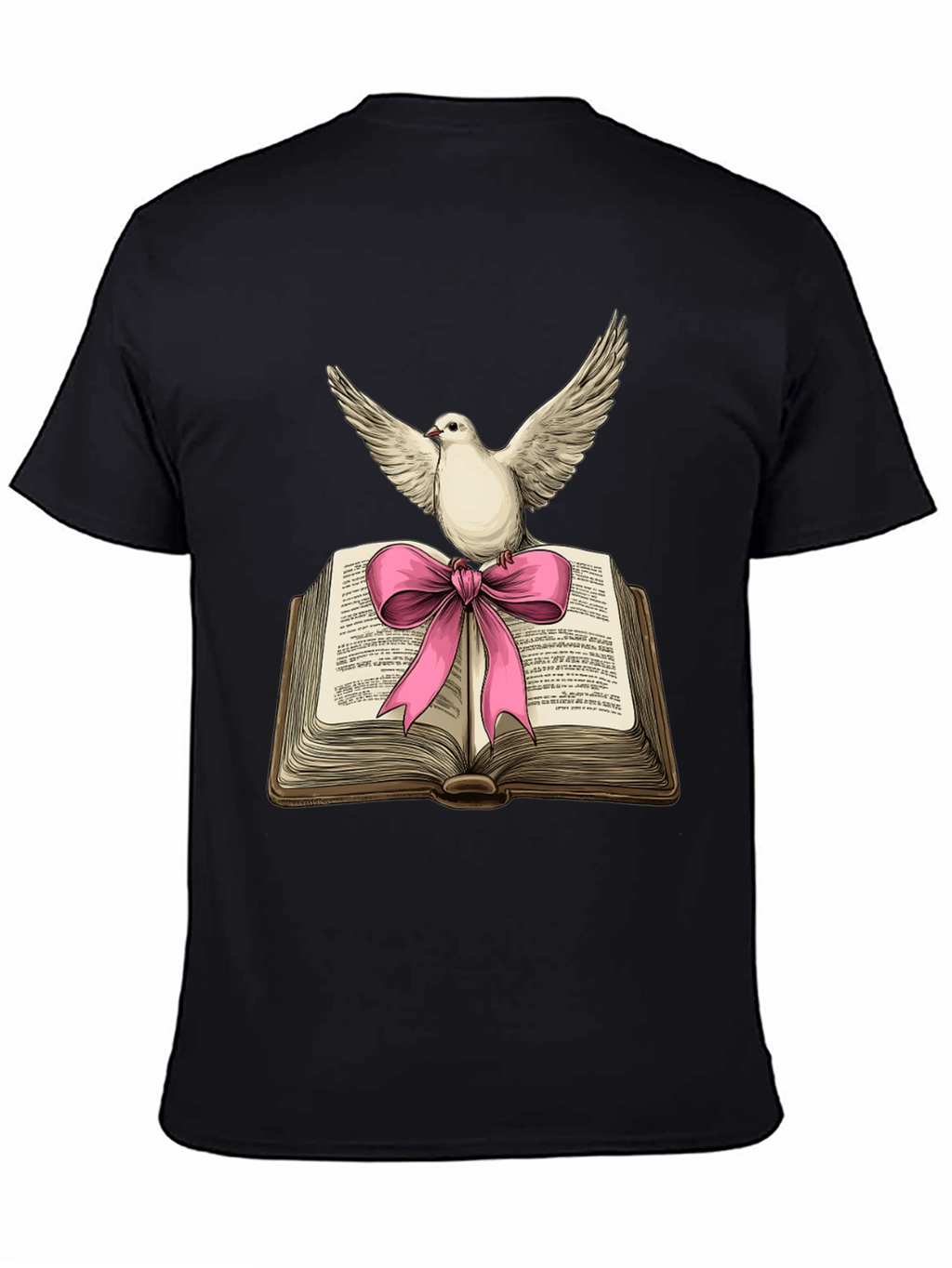 Dove on Book T-Shirt - Peace & Knowledge