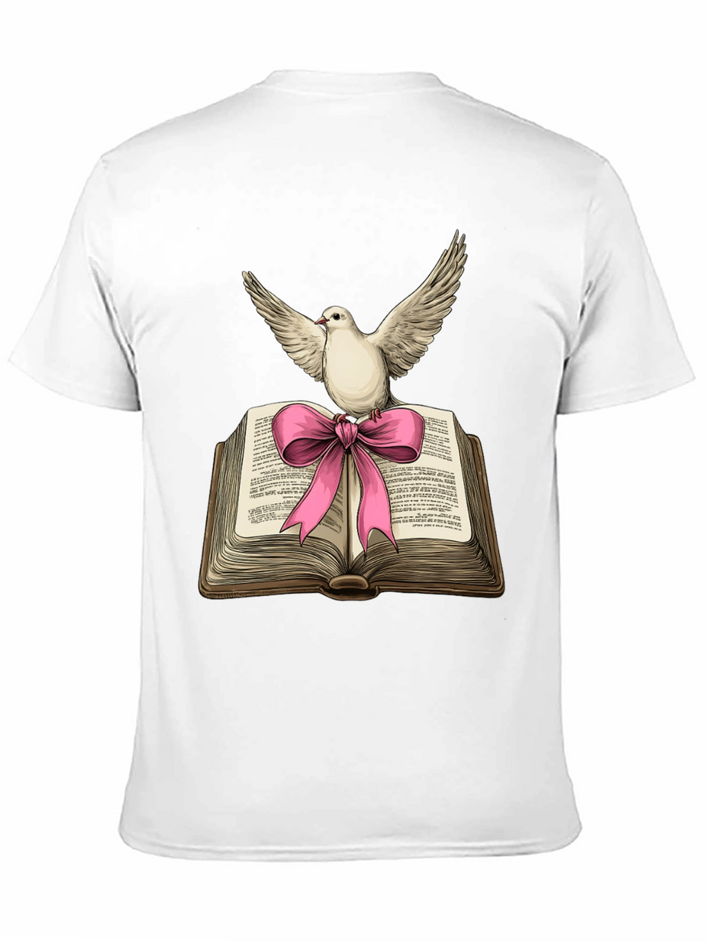 Dove on Book T-Shirt - Peace & Knowledge