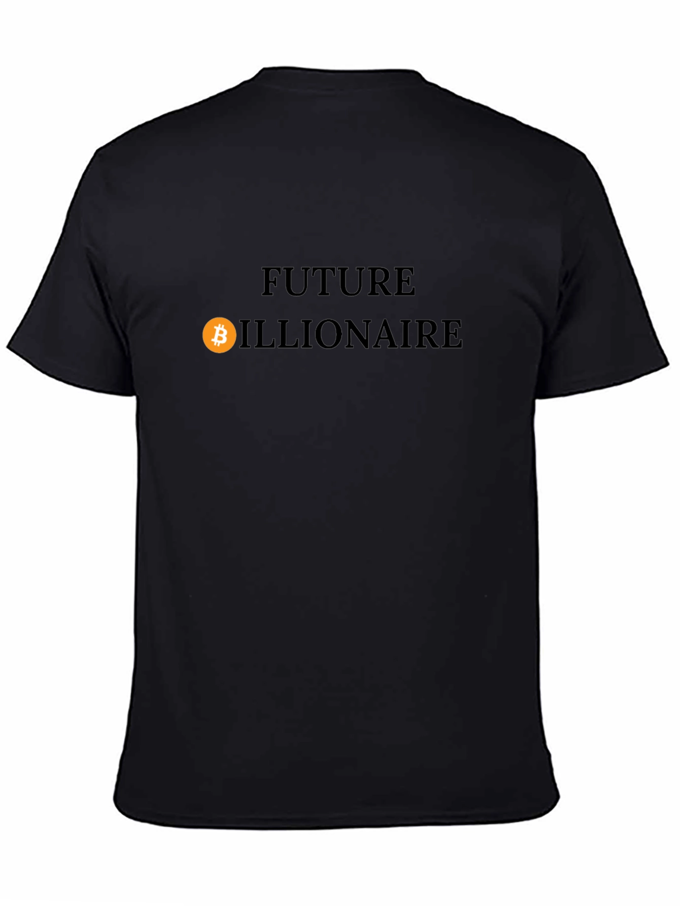 Future Billionaire Bitcoin Graphic Tee - Black Cotton