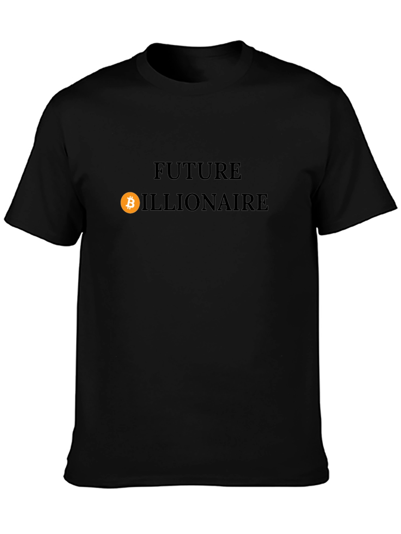 Future Billionaire Bitcoin Graphic Tee - Black Cotton