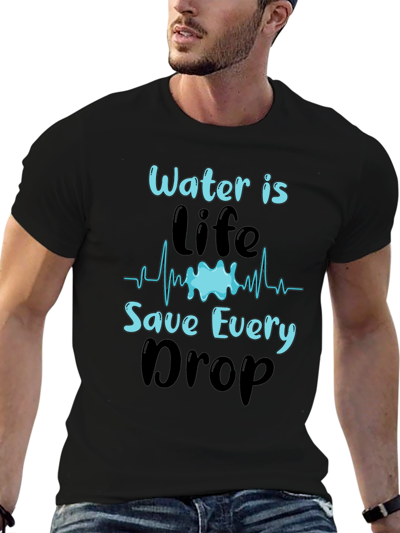 Water is Life T-Shirt Save Every Drop Graphic Tee