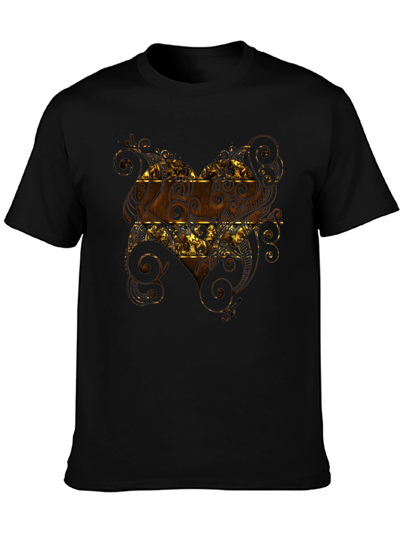 Ornate Pattern Black T-Shirt