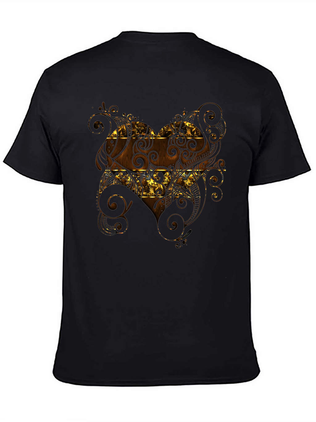 Ornate Pattern Black T-Shirt