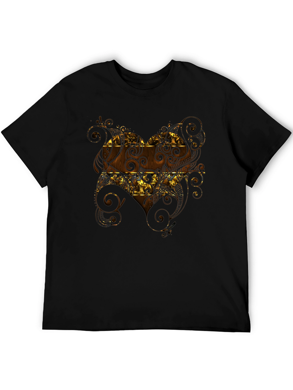 Ornate Pattern Black T-Shirt
