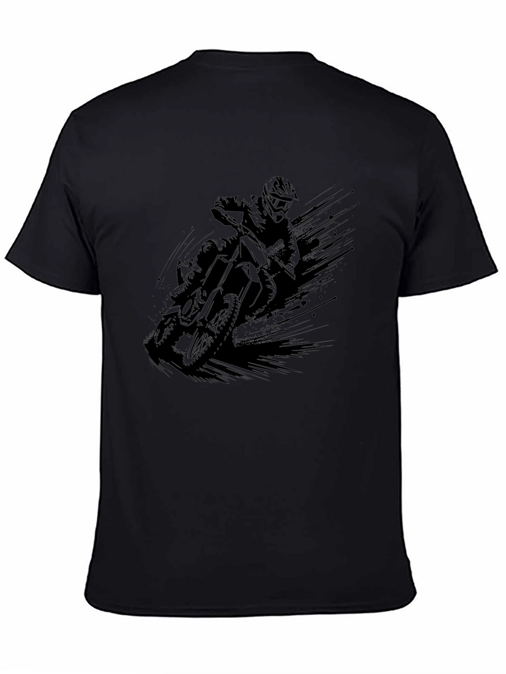 Black Motorcycle Graphic T-Shirt - Ride in Style
