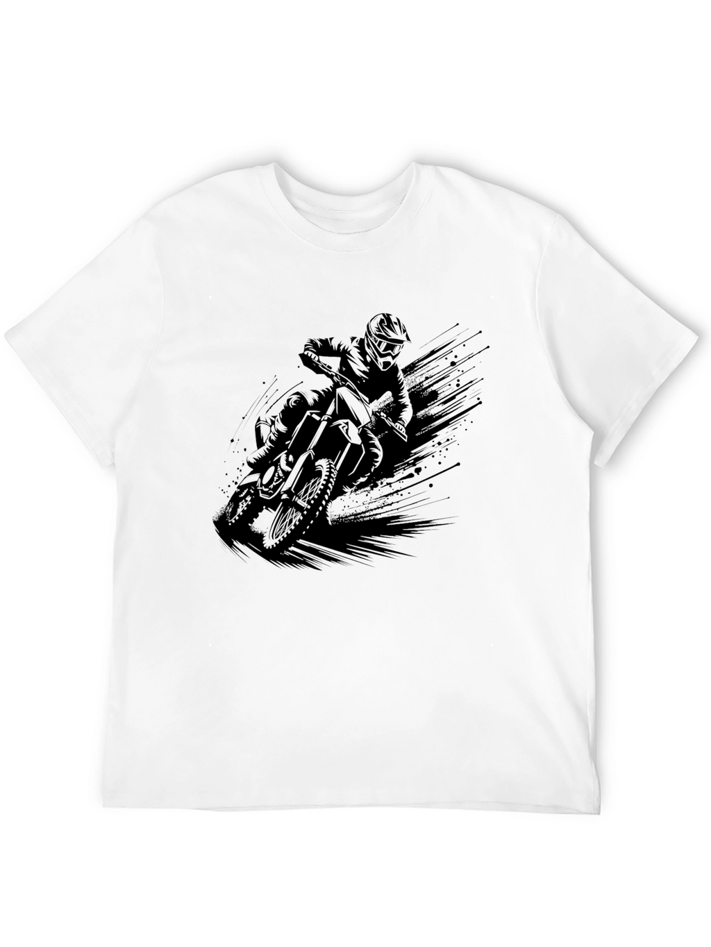 Black Motorcycle Graphic T-Shirt - Ride in Style