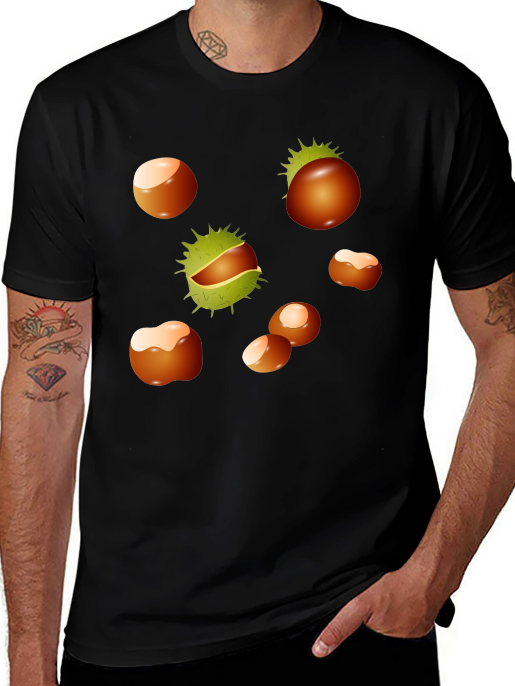 Chestnuts Patterned T-Shirt