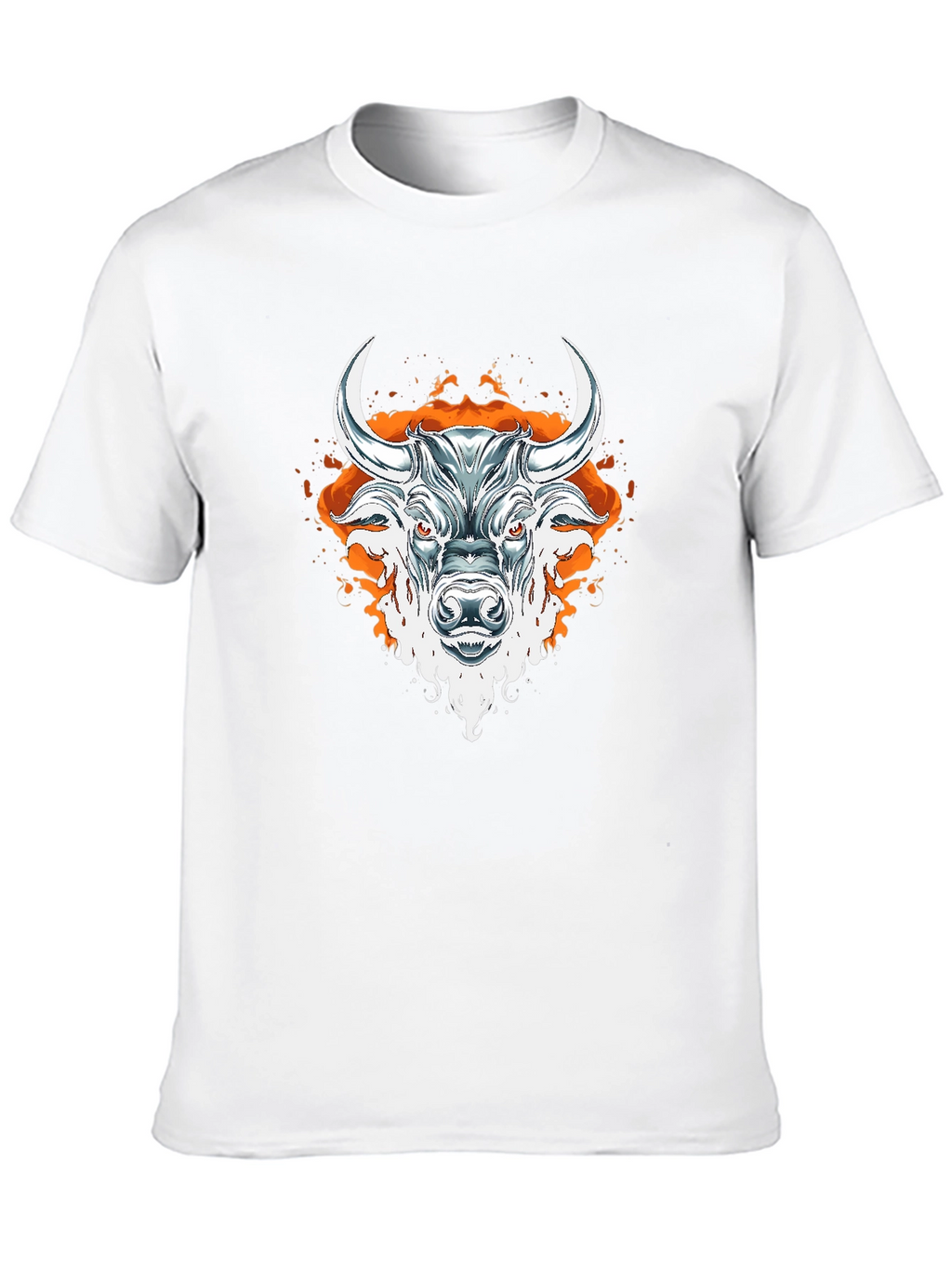 Fiery Bull Graphic Tee - Bold Black T-Shirt