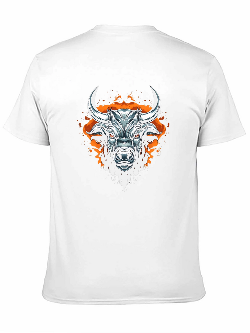 Fiery Bull Graphic Tee - Bold Black T-Shirt