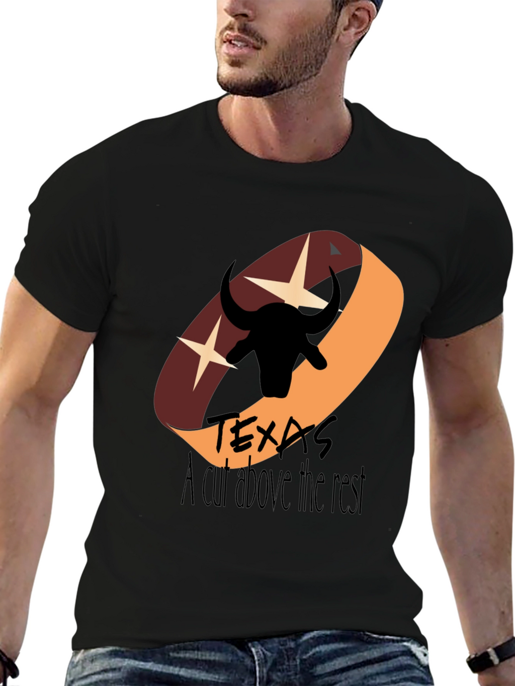 Texas Steer Graphic Tee - A Cut Above