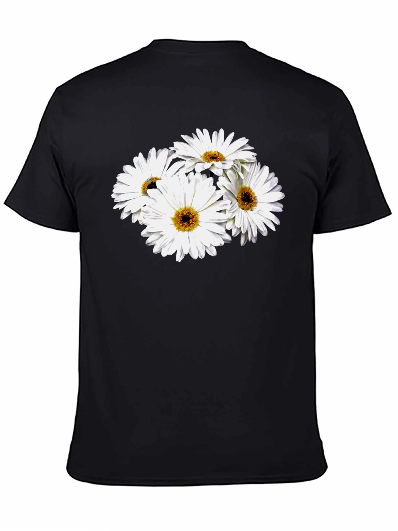 Daisy Graphic Black T-Shirt - Soft Cotton Blend