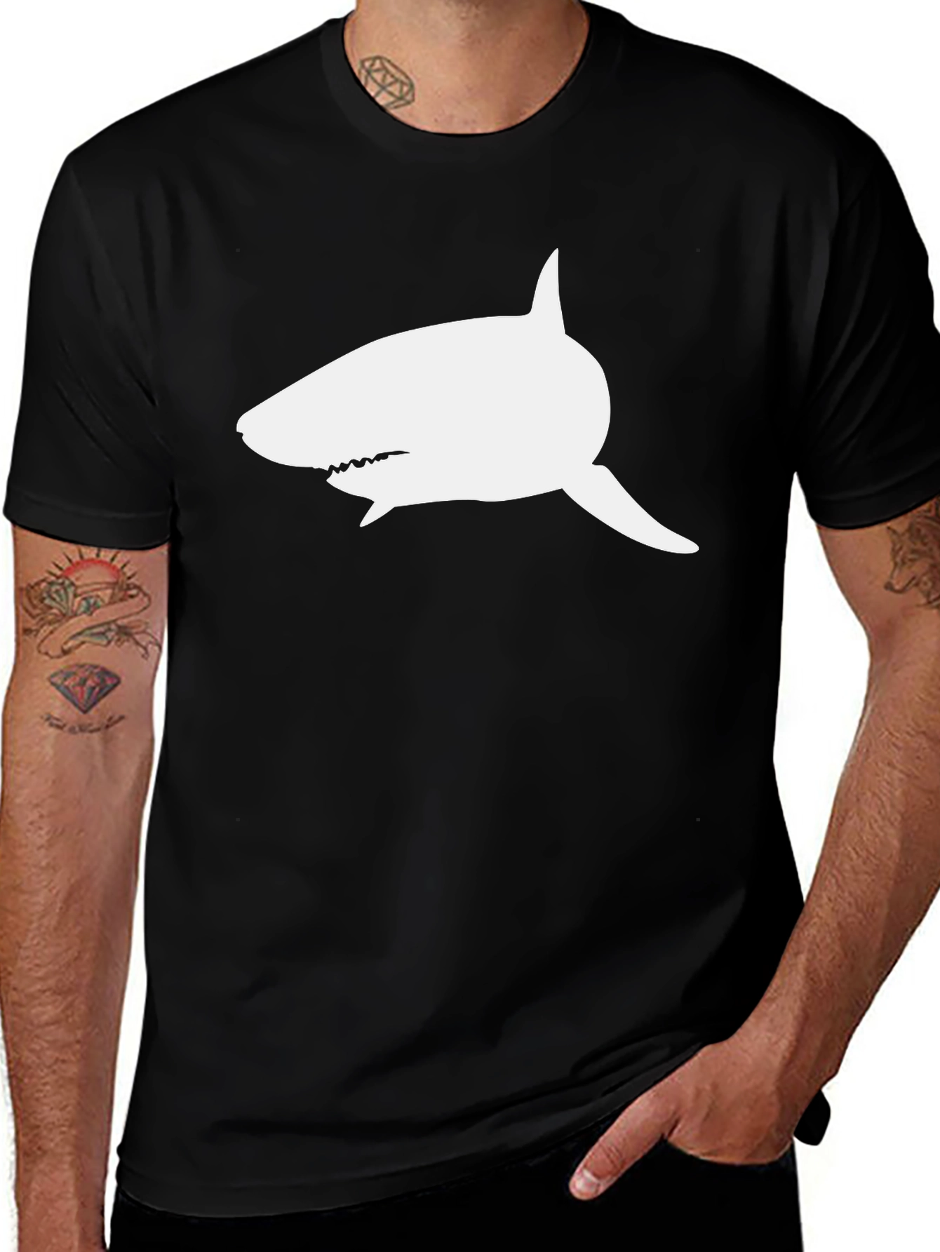 Shark Graphic Print T-Shirt
