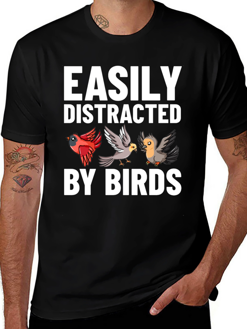 Easily Distracted By Birds Graphic Tee