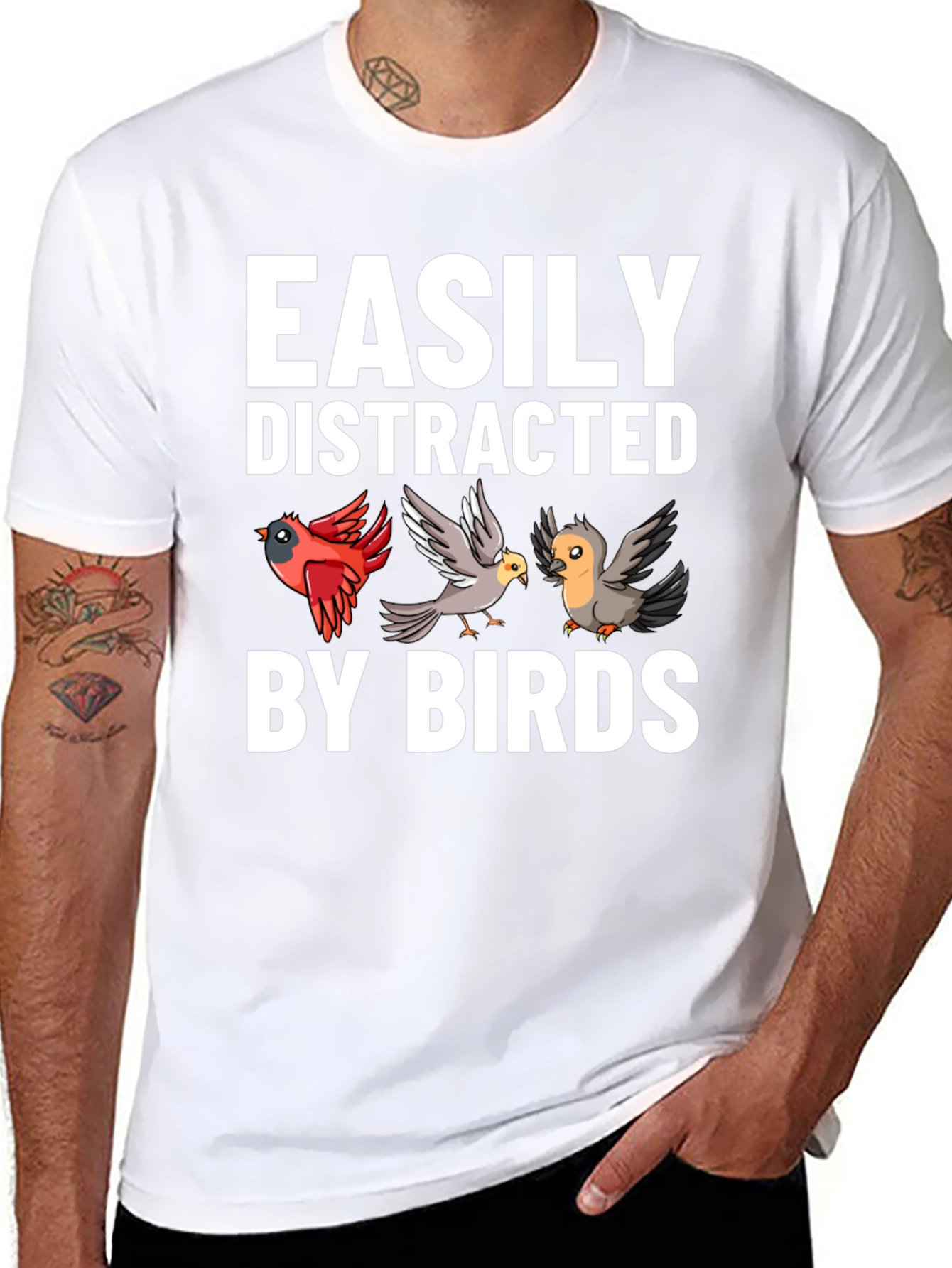 Easily Distracted By Birds Graphic Tee