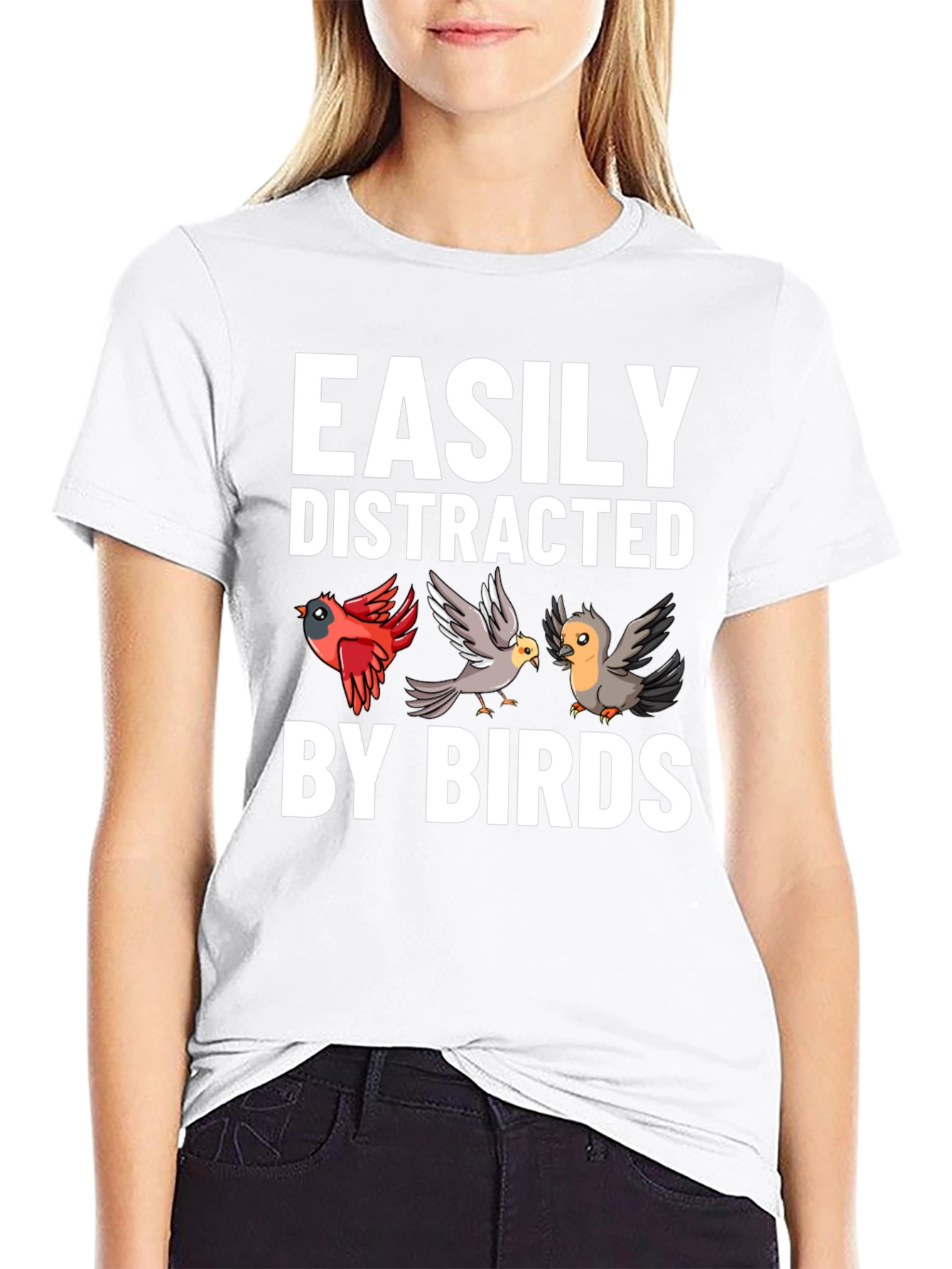 Easily Distracted By Birds Graphic Tee
