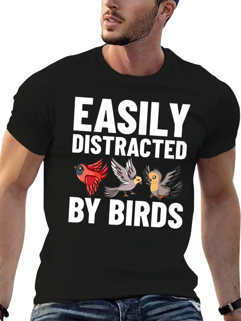 Easily Distracted By Birds Graphic Tee