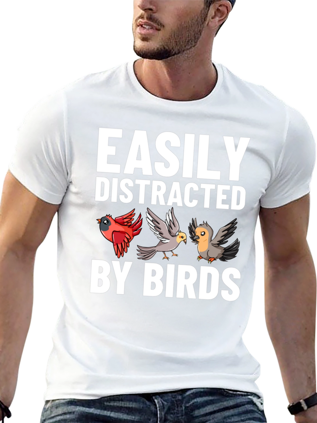 Easily Distracted By Birds Graphic Tee