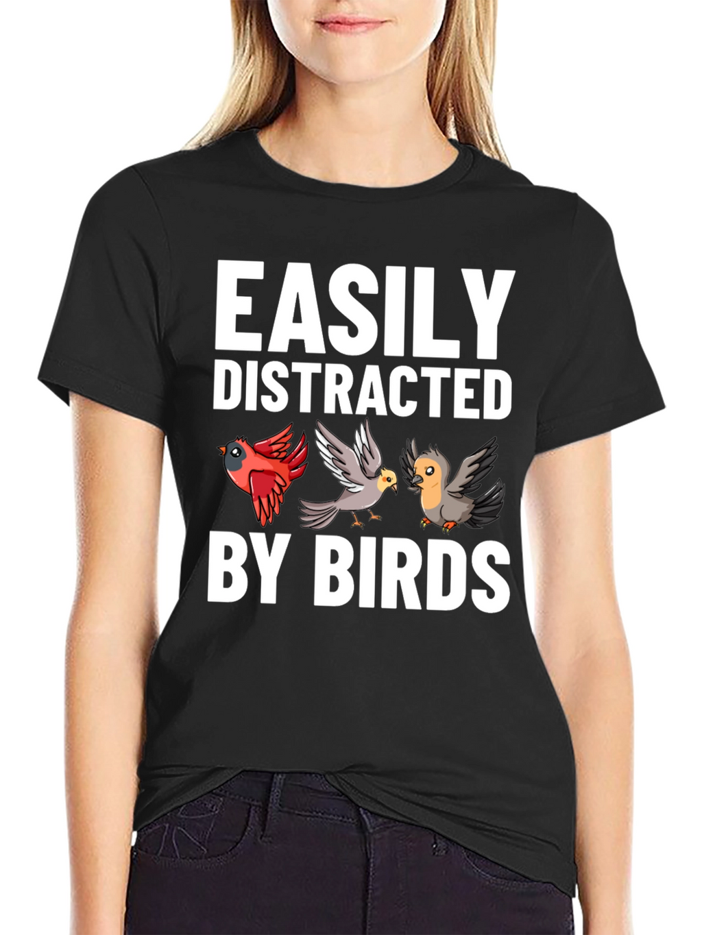 Easily Distracted By Birds Graphic Tee