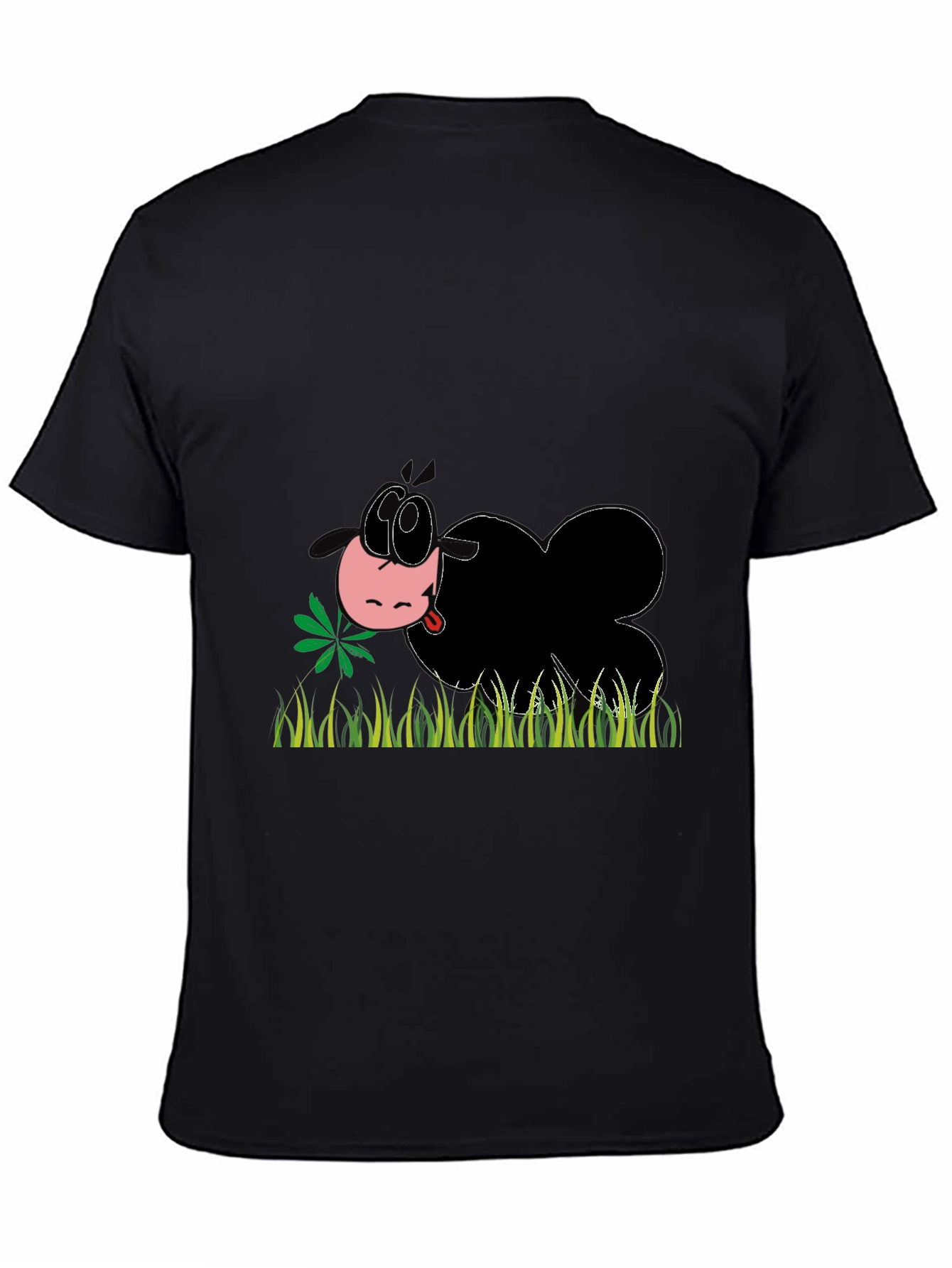Cartoon Sheep Eating Grass T-Shirt