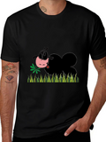 Cartoon Sheep Eating Grass T-Shirt