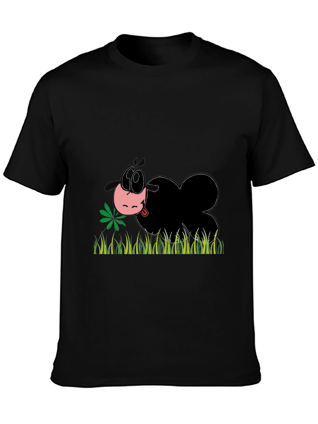 Cartoon Sheep Eating Grass T-Shirt