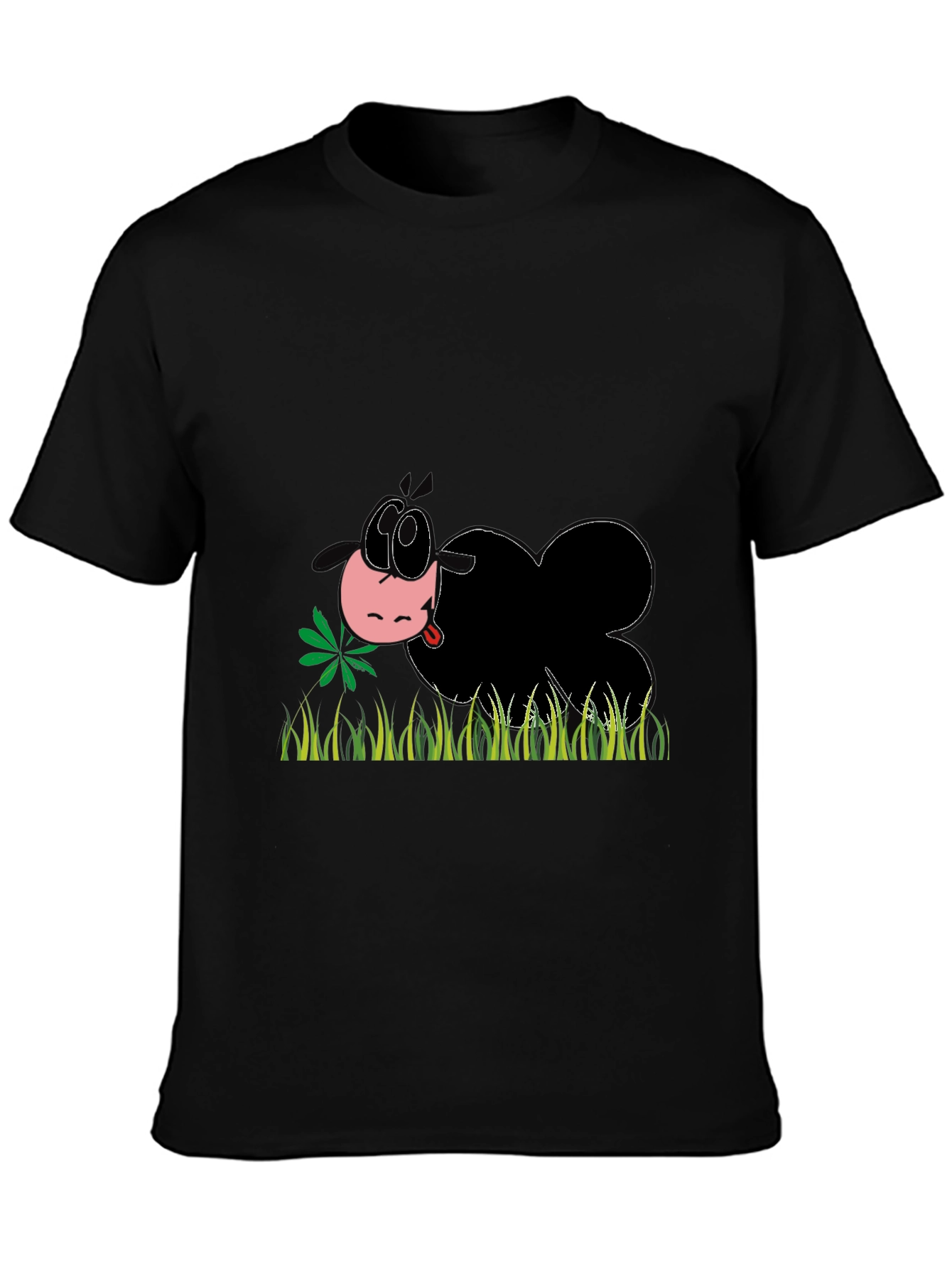 Cartoon Sheep Eating Grass T-Shirt