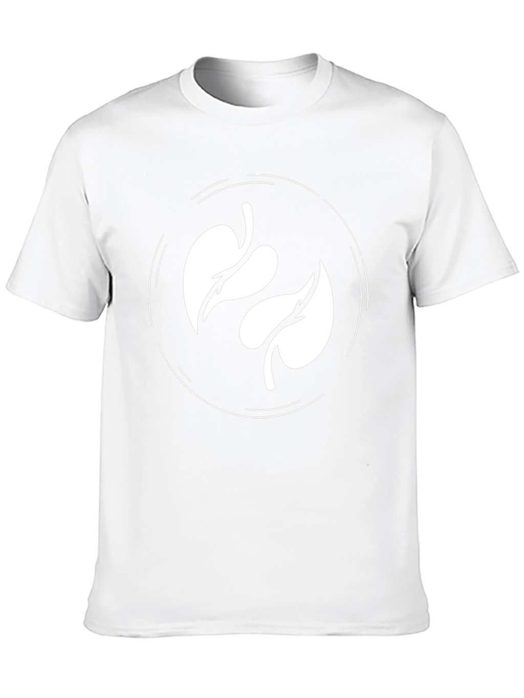 Leaf Circle Graphic Tee - Modern Casual Shirt