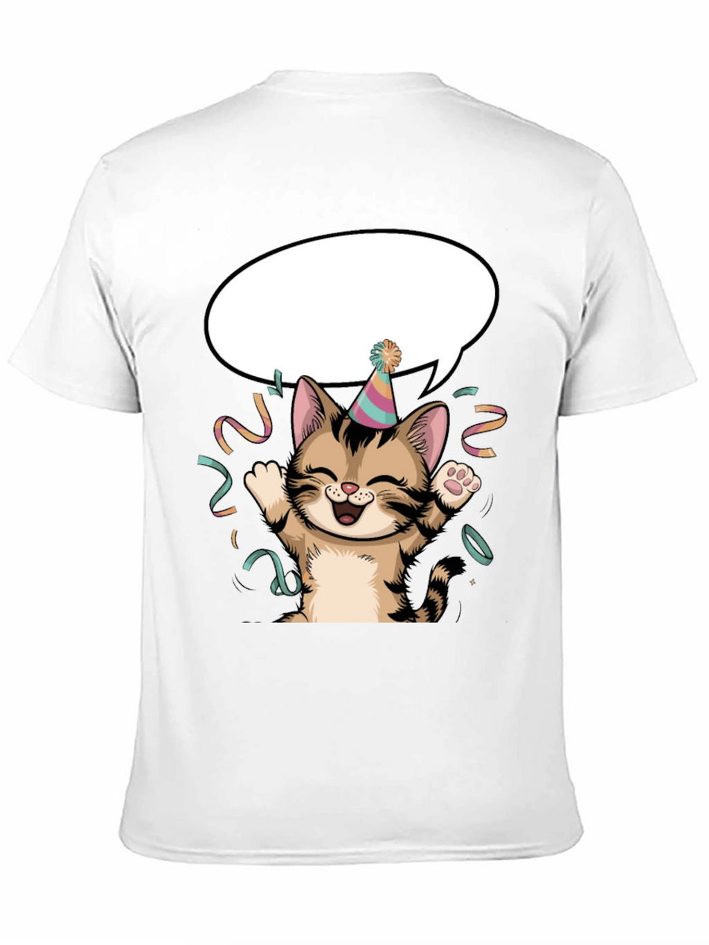 Party Cat Graphic Tee - Fun Festive Design!
