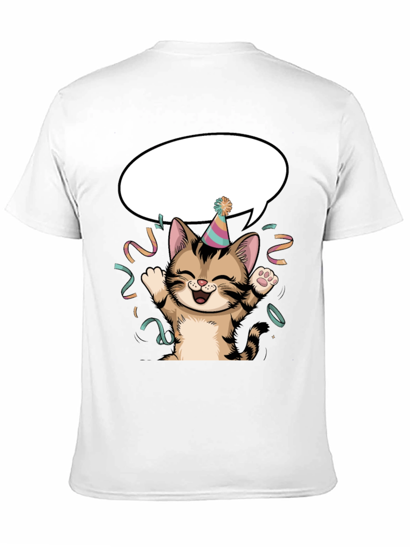 Party Cat Graphic Tee - Fun Festive Design!