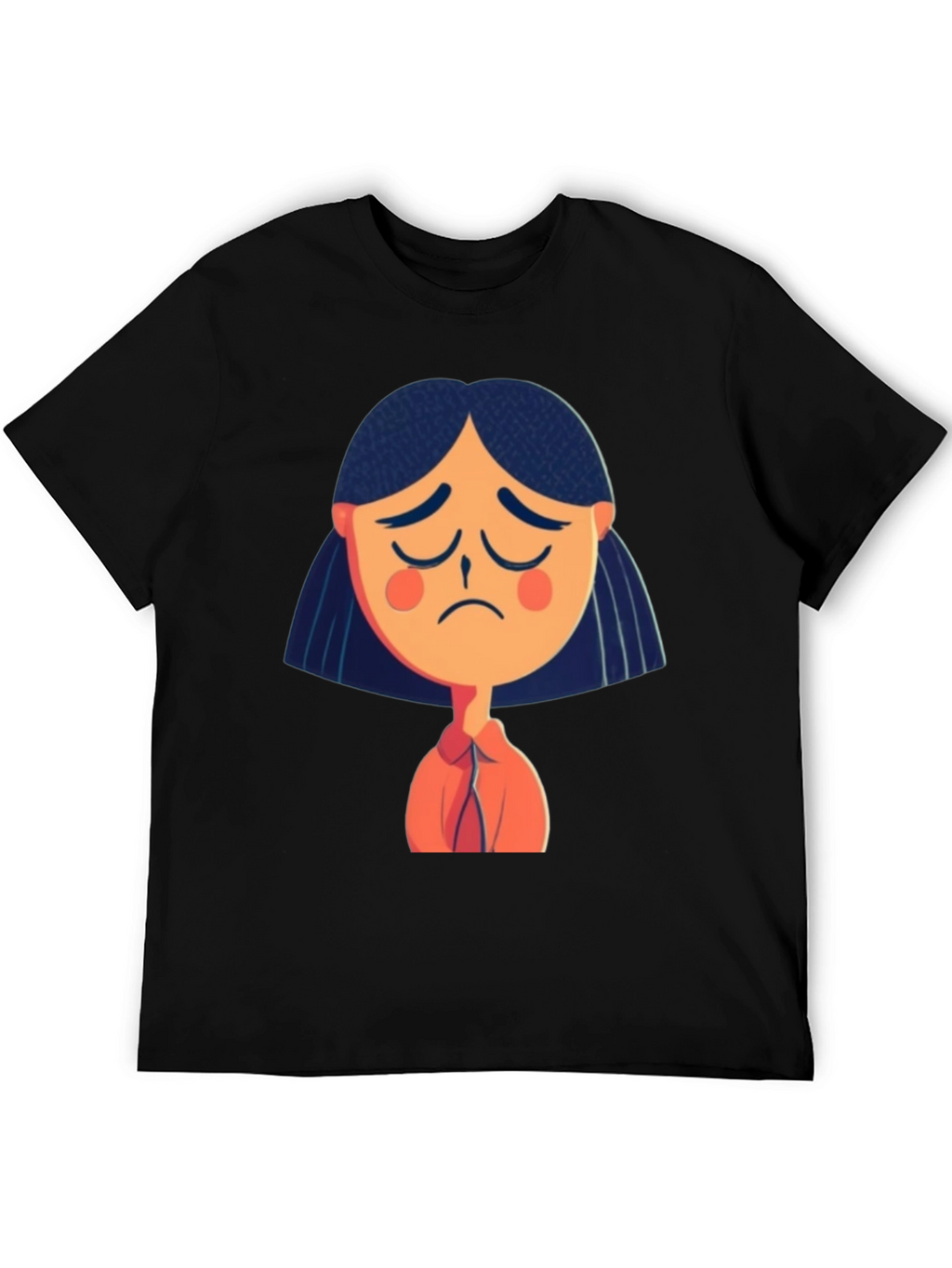 Sad Girl Graphic Tee - Unisex Black T-Shirt