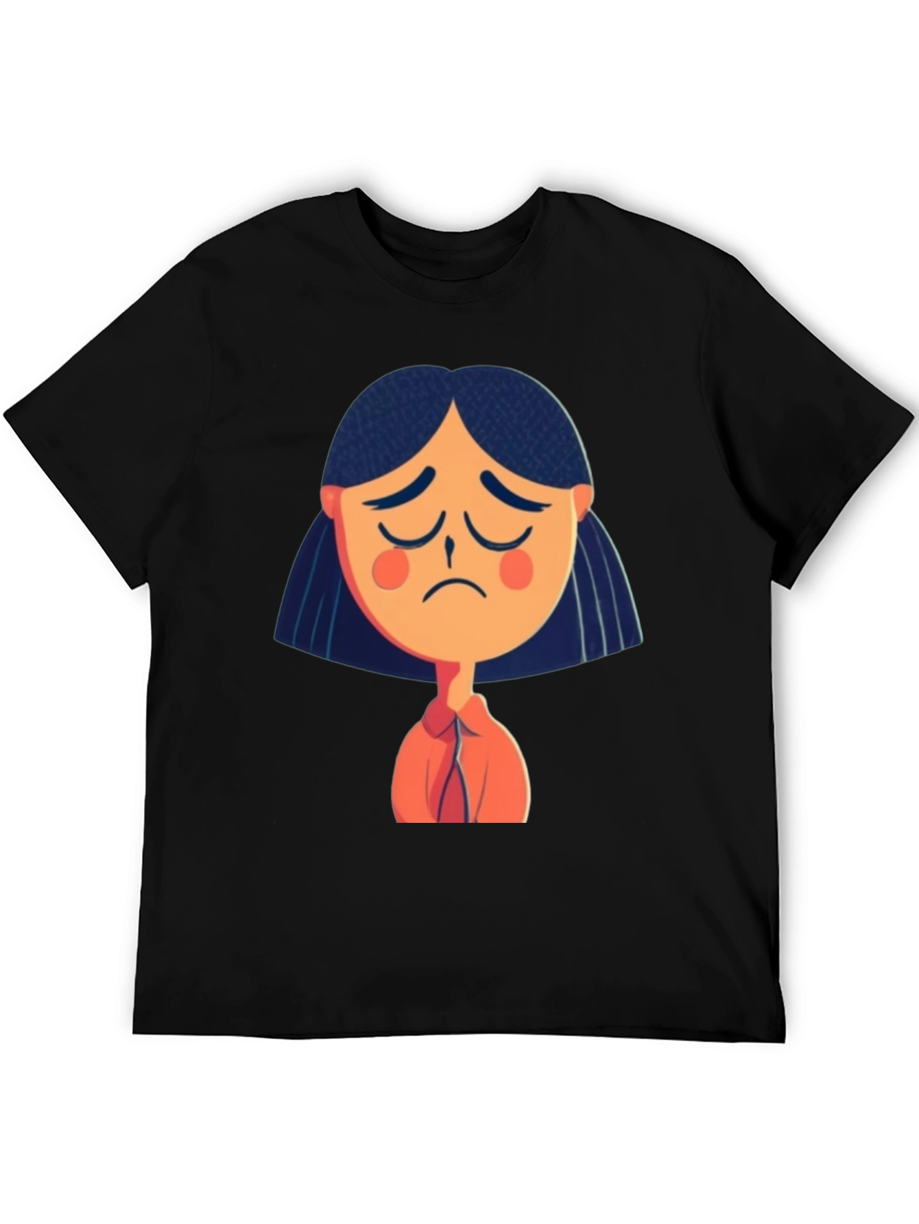 Sad Girl Graphic Tee - Unisex Black T-Shirt
