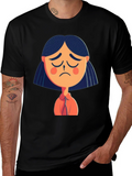 Sad Girl Graphic Tee - Unisex Black T-Shirt