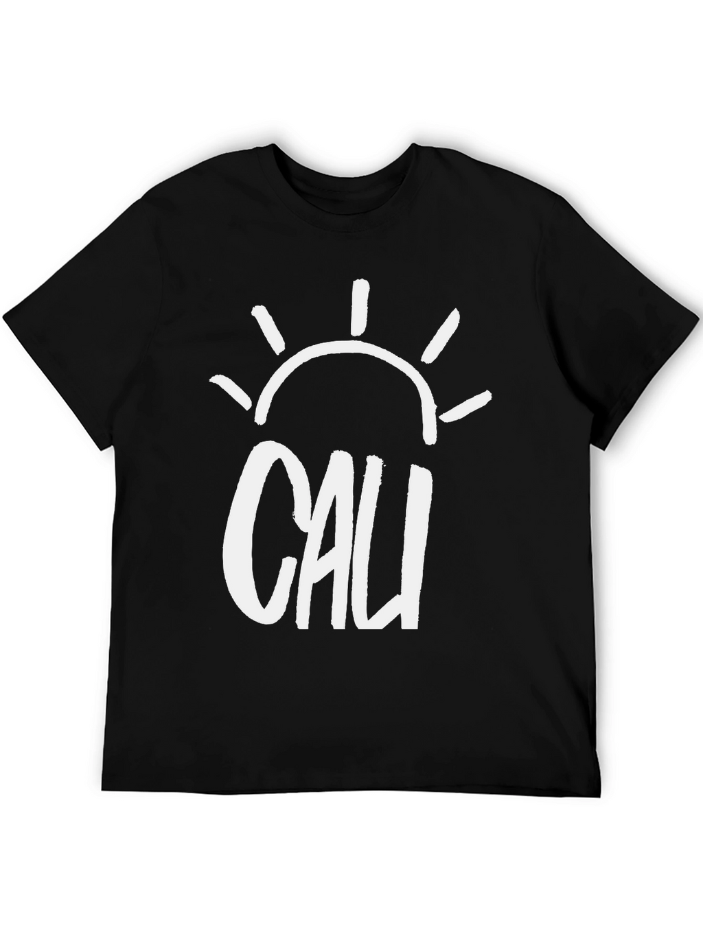 Cali Sun Graphic Tee - Black Cotton T-Shirt
