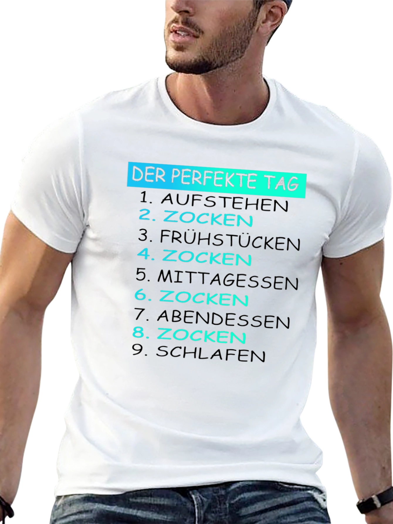 The Perfect Day Gamer T-Shirt - Funny German Text