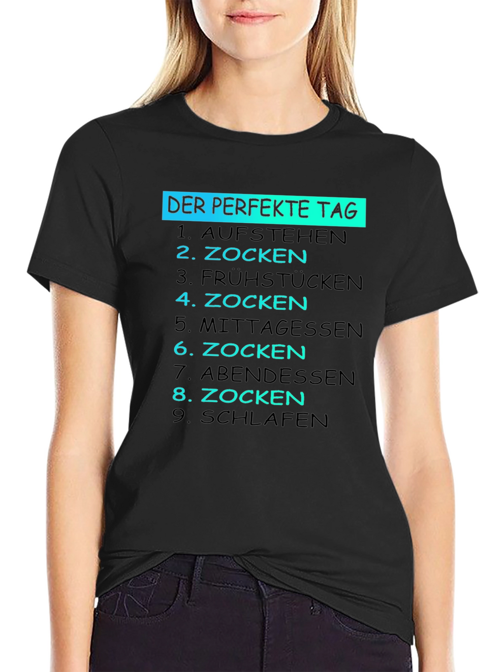 The Perfect Day Gamer T-Shirt - Funny German Text