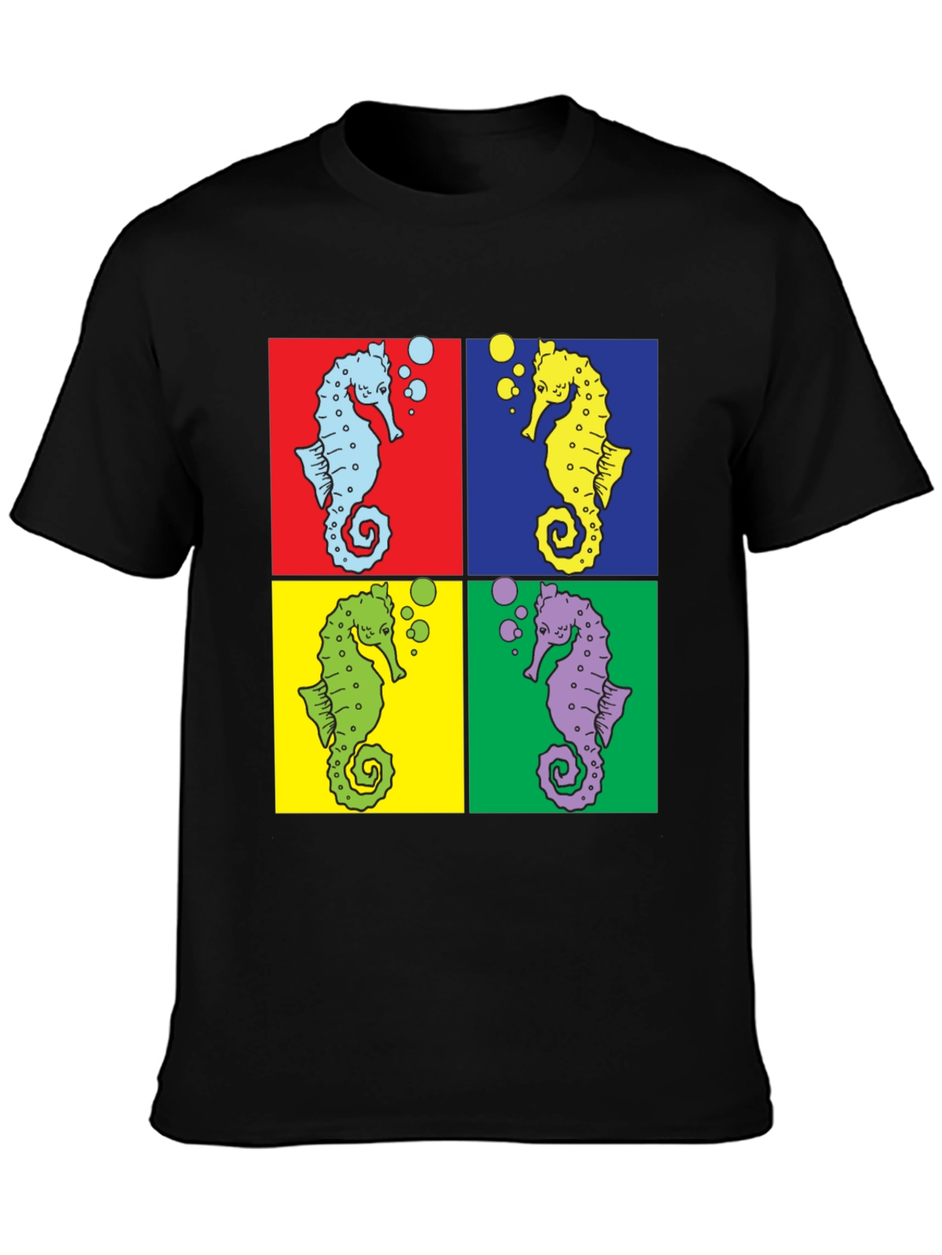 Pop Art Seahorse Graphic Tee