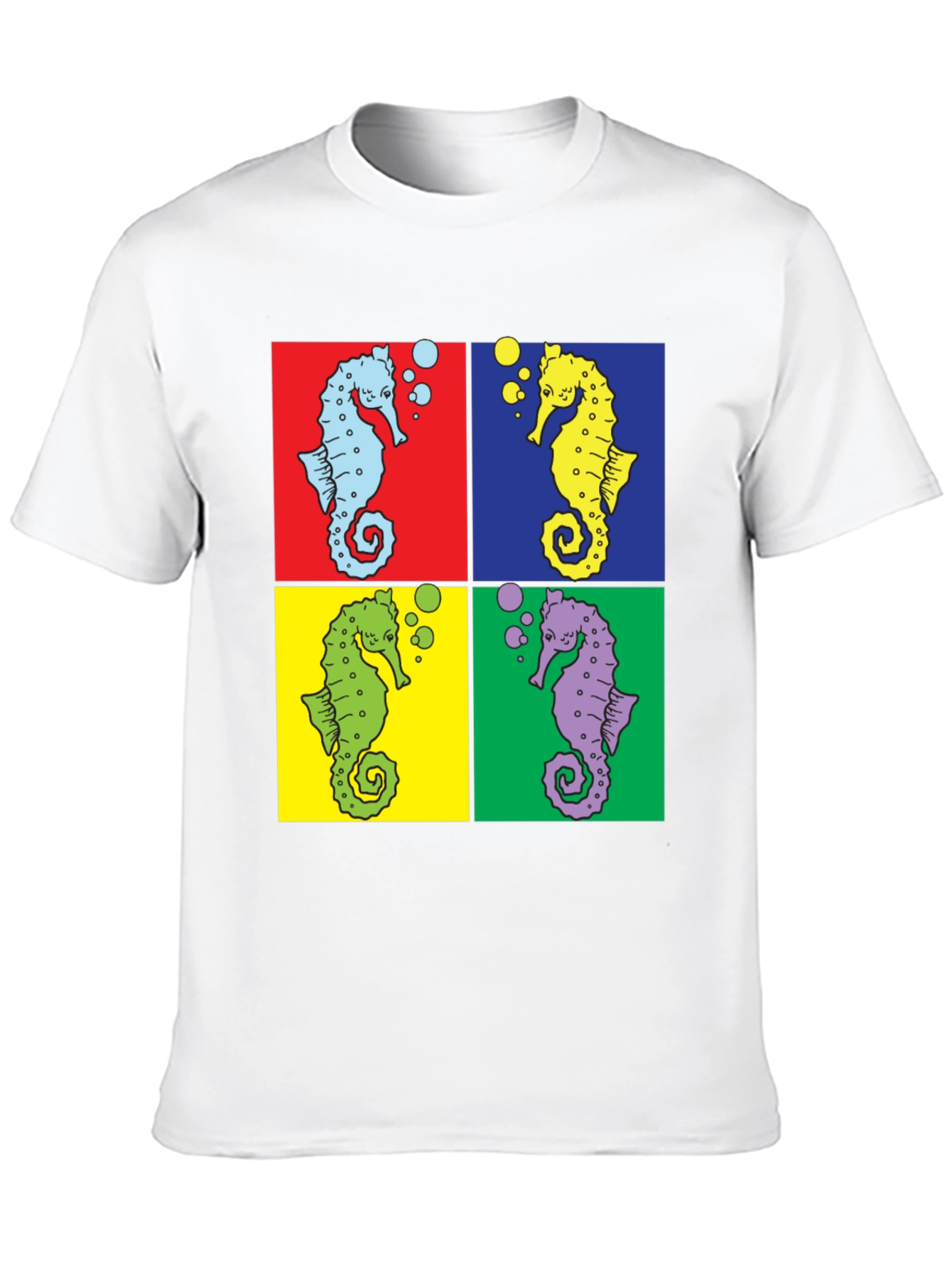 Pop Art Seahorse Graphic Tee