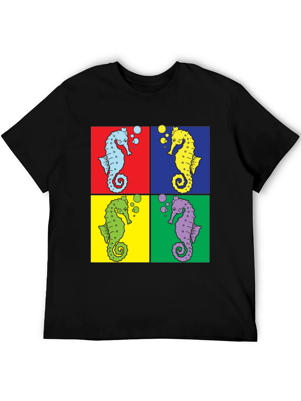 Pop Art Seahorse Graphic Tee