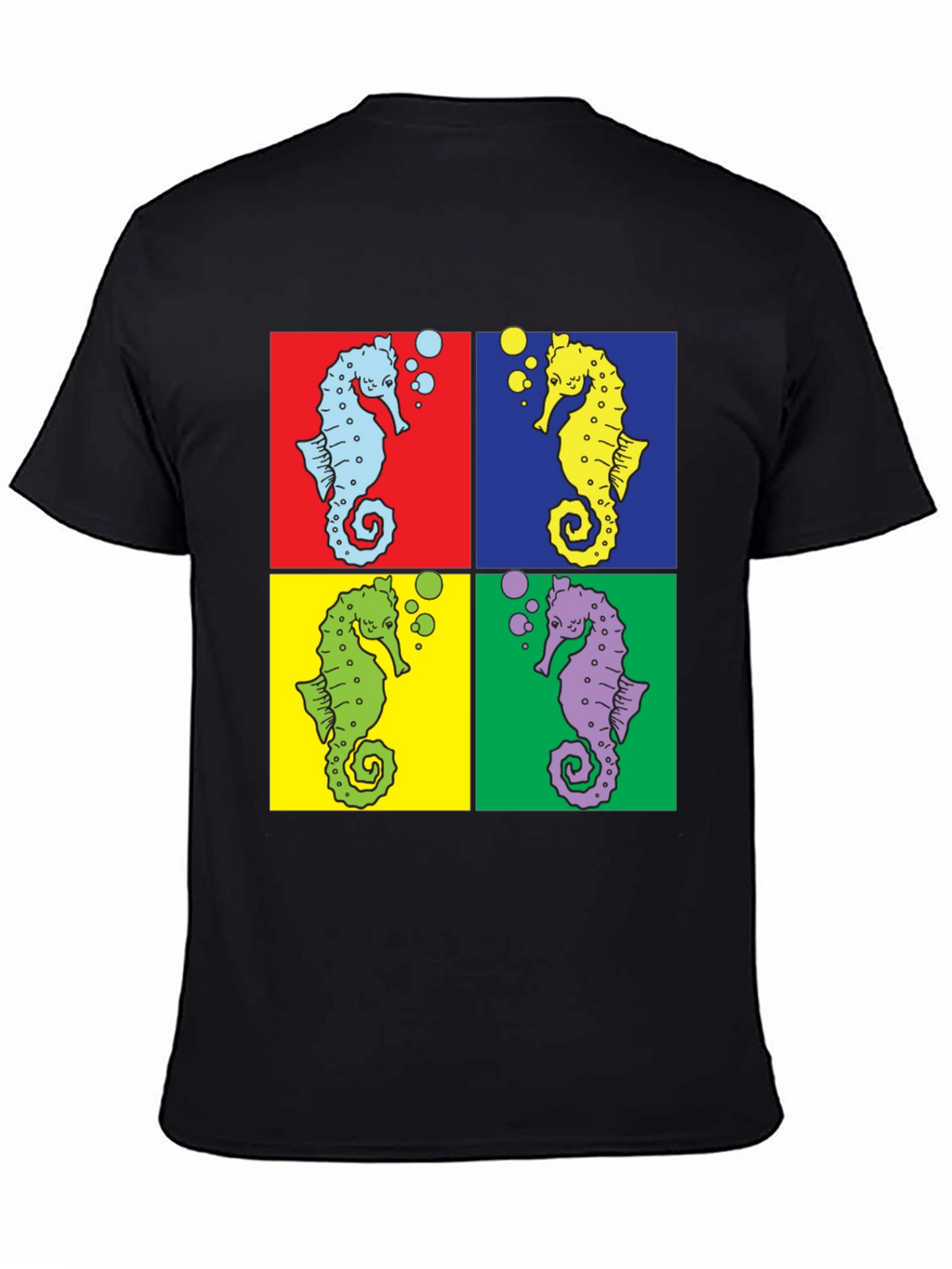 Pop Art Seahorse Graphic Tee