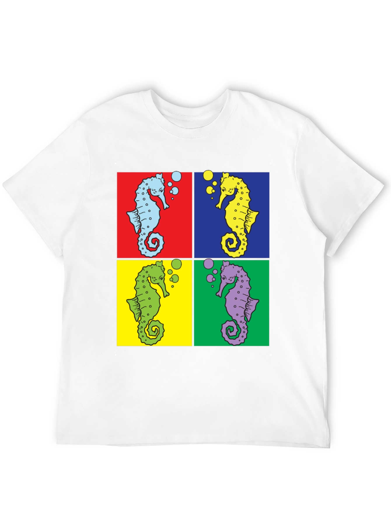 Pop Art Seahorse Graphic Tee
