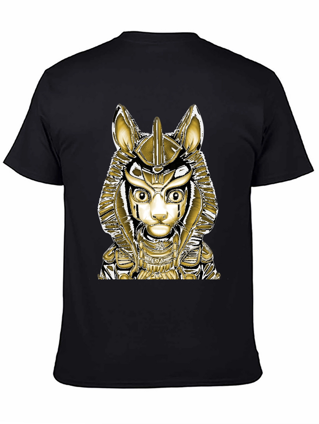 Anubis Cat Graphic Tee - Black
