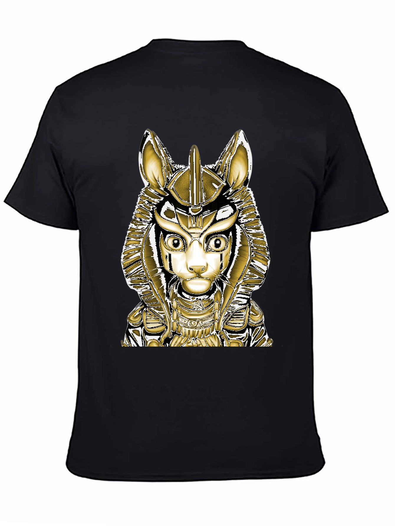 Anubis Cat Graphic Tee - Black