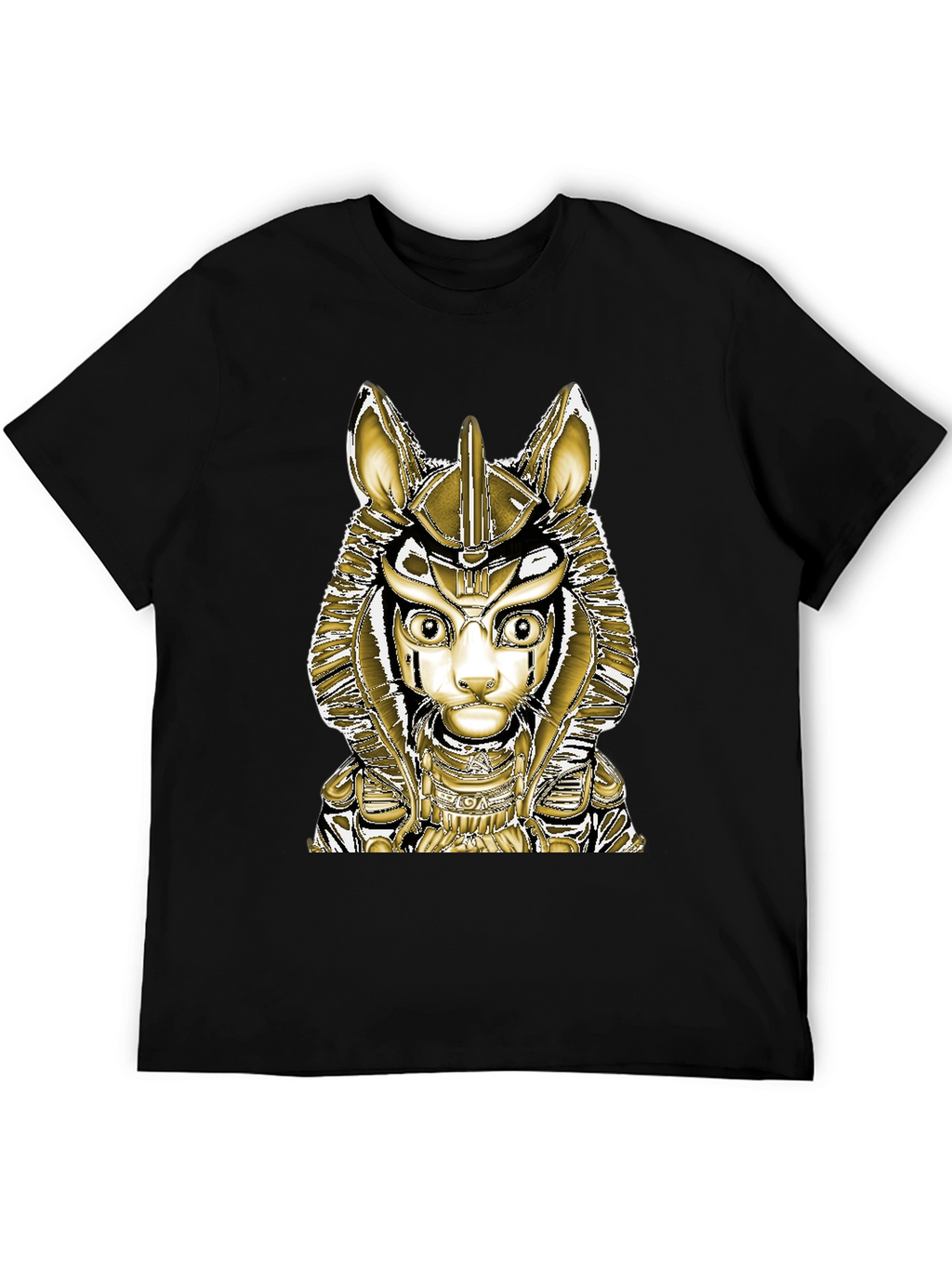 Anubis Cat Graphic Tee - Black